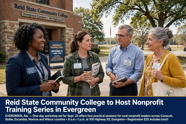 Illustration for the news story: Reid State Community College to Host Nonprofit Training Series in Evergreen