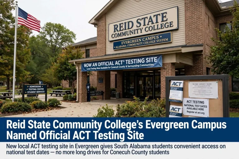 Illustration for the news story: Reid State Community College’s Evergreen Campus Named Official ACT Testing Site