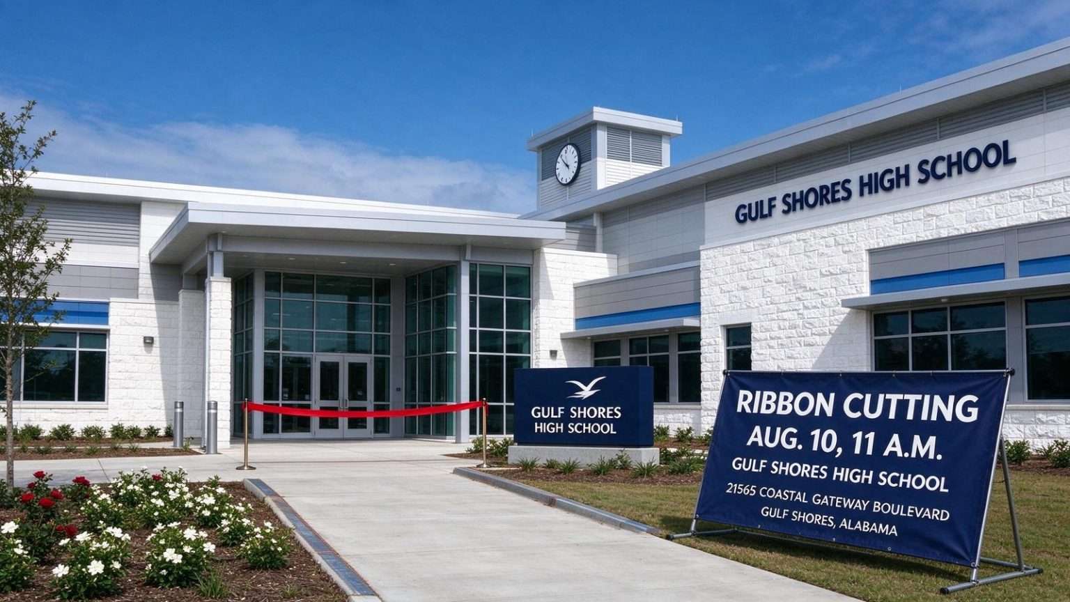 Illustration for the news story: Ribbon-Cutting Set for New Gulf Shores High School Ahead of Inaugural School Year