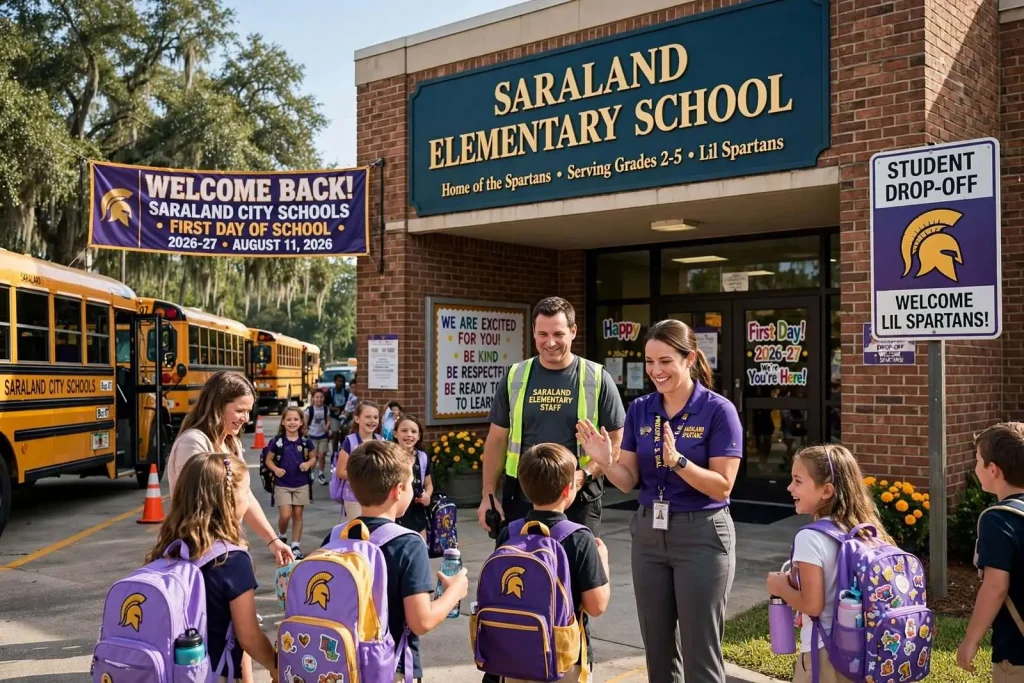 Illustration for the news story: Saraland City Schools Welcome Students Back for the First Day of the 2026-27 Year