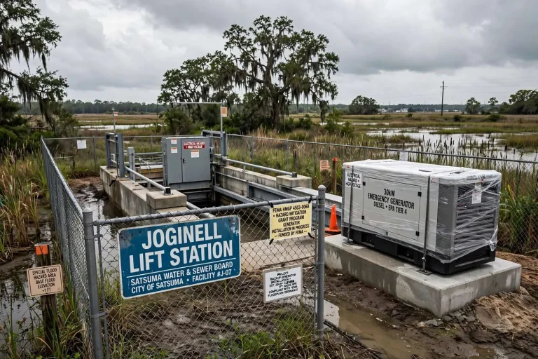 Illustration for the news story: Satsuma to Add Backup Generator at Joginell Lift Station Under FEMA Grant