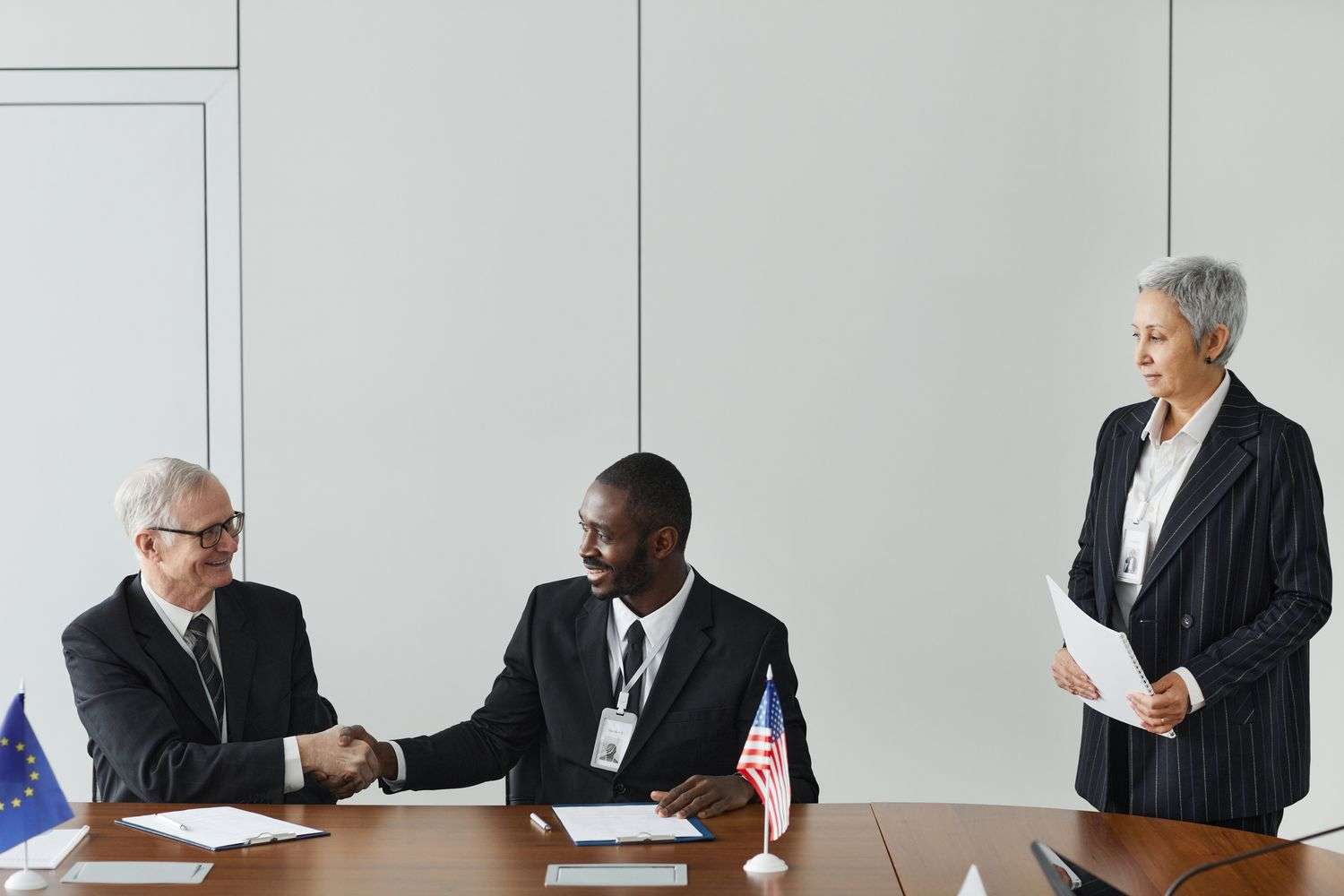 Business leaders at a conference table