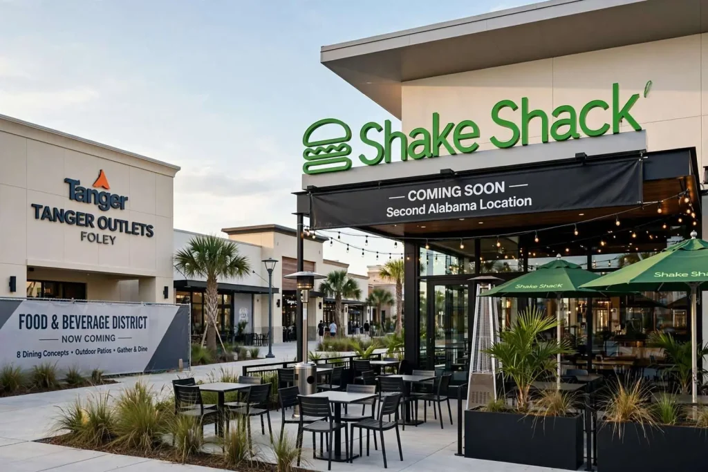 Illustration for the news story: Shake Shack to Open at Tanger Outlets Foley in Second Alabama Location
