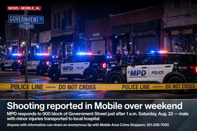 Illustration for the news story: Shooting reported in Mobile over weekend