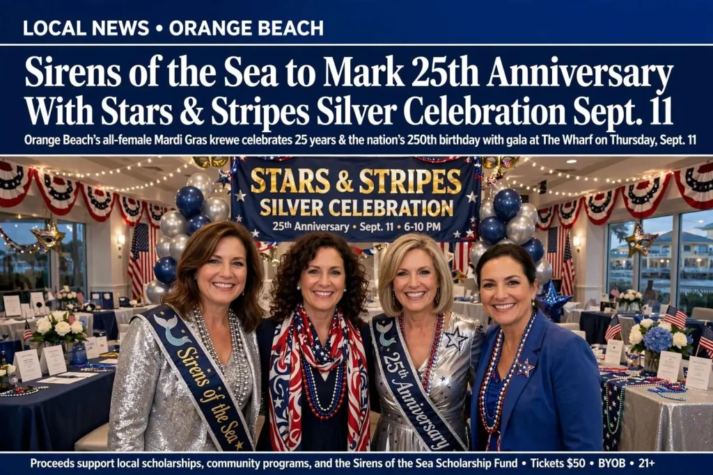Illustration for the news story: Sirens of the Sea to Mark 25th Anniversary With Stars & Stripes Silver Celebration Sept. 11