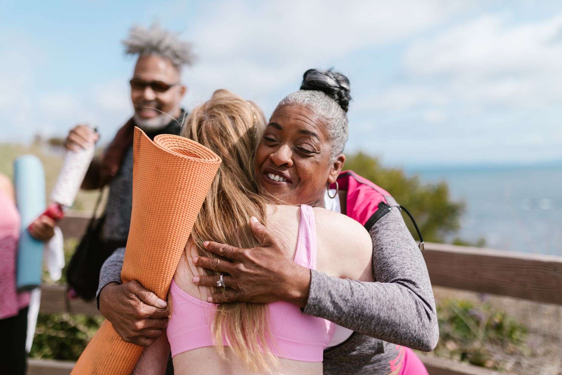People gathered at a community health and wellness event