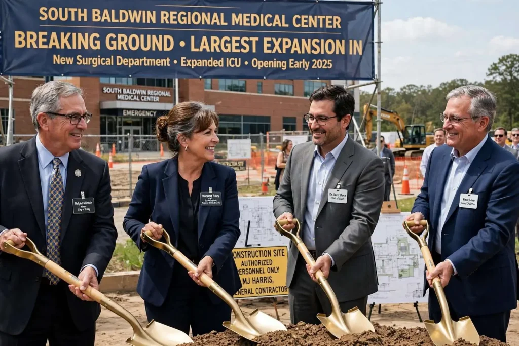 Illustration for the news story: South Baldwin Regional Medical Center Breaks Ground on Largest Expansion in Hospital History