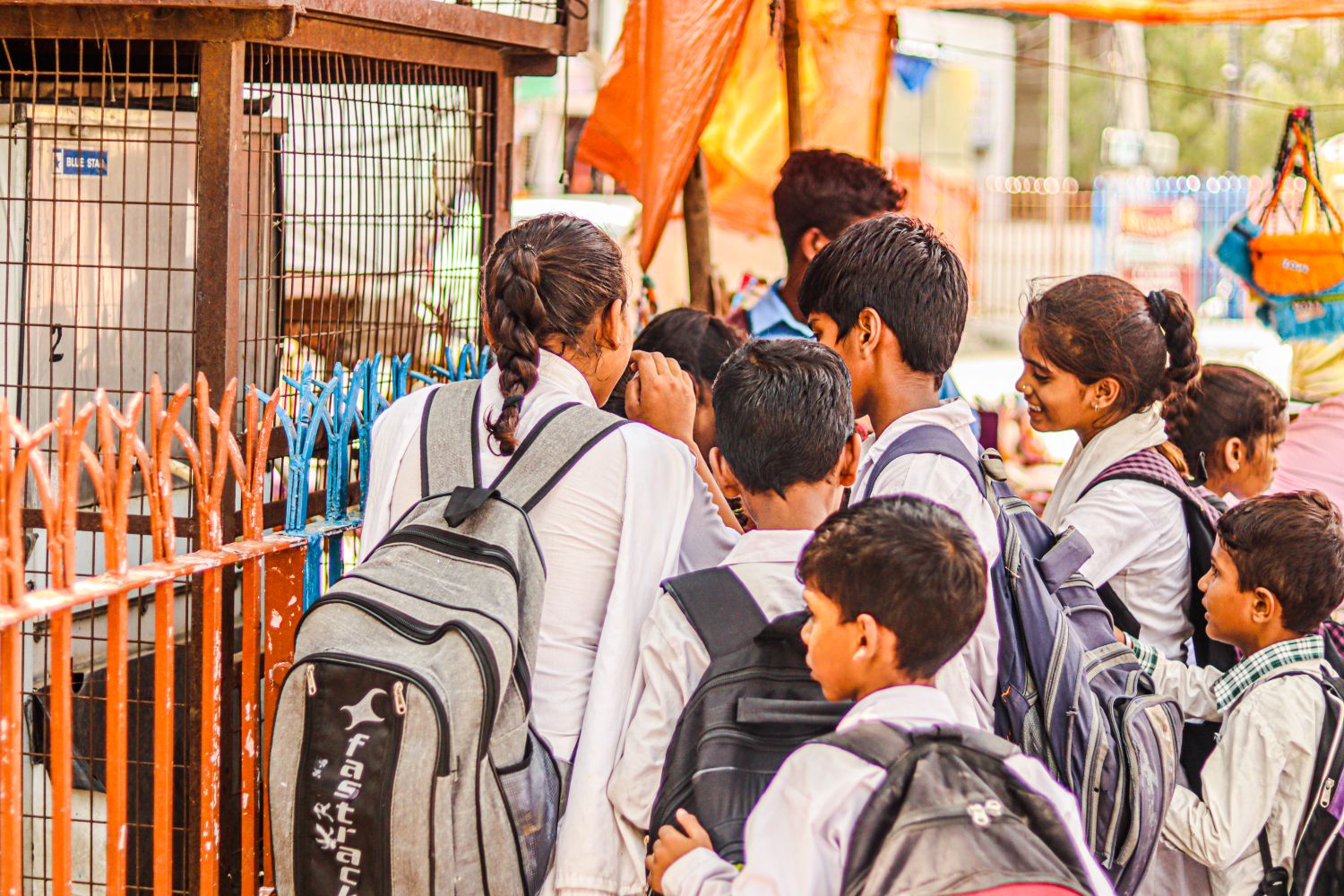 High school students gathered together in a peaceful demonstration