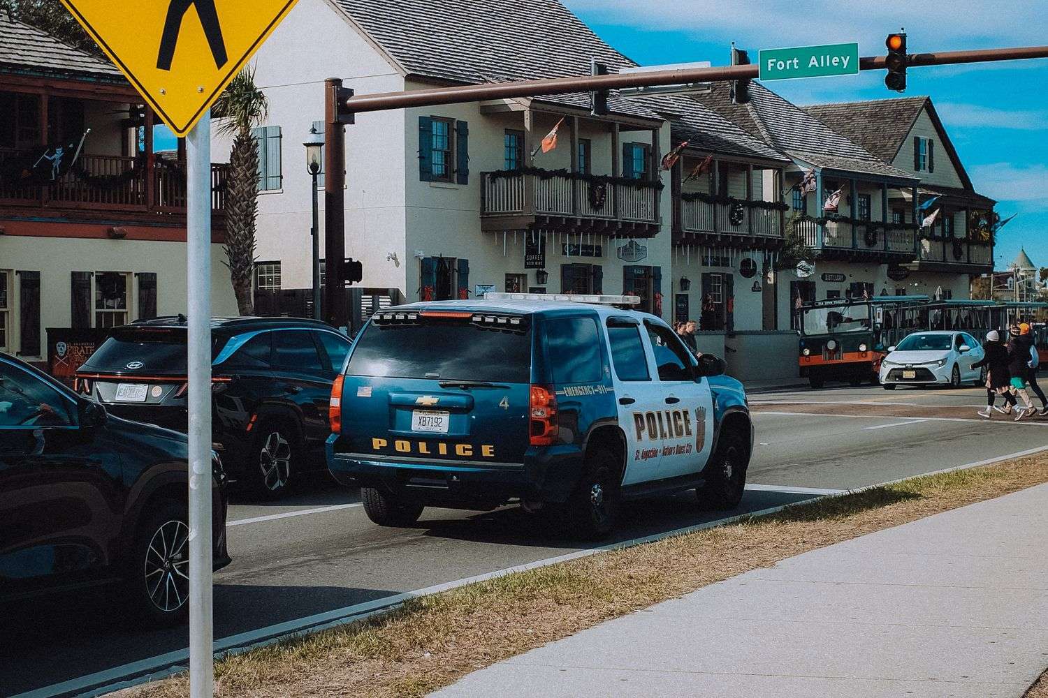 A Spanish Fort police vehicle