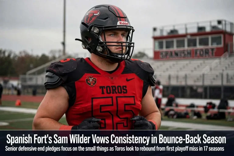 Illustration for the news story: Spanish Fort’s Sam Wilder Vows Consistency in Bounce-Back Season