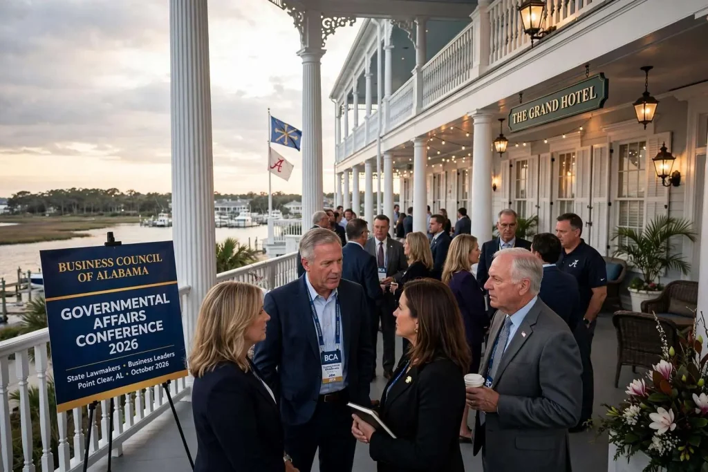 Illustration for the news story: State Lawmakers, Business Leaders Gather in Point Clear for BCA Governmental Affairs Conference