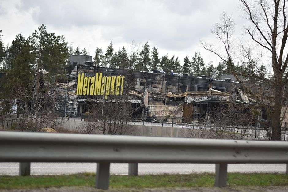 Smoke and fire damage at a restaurant building in Bay Minette, Alabama