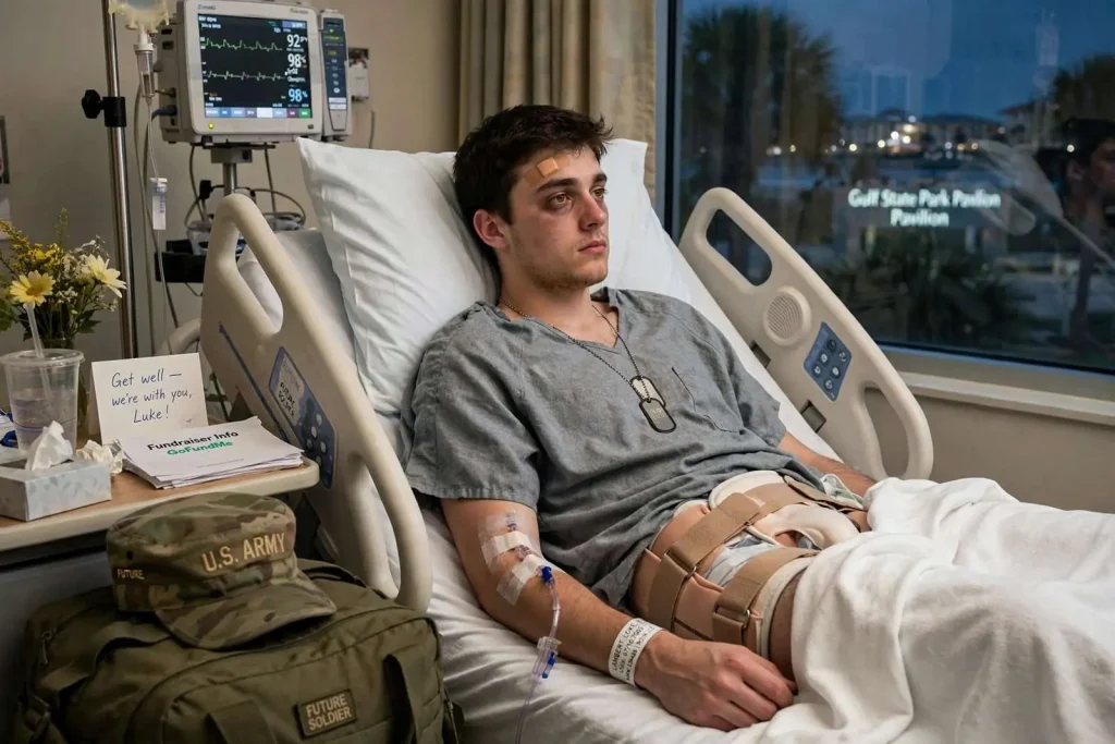 Illustration for the news story: Teen Bound for Army Boot Camp Hospitalized After Gulf Shores Hit-and-Run