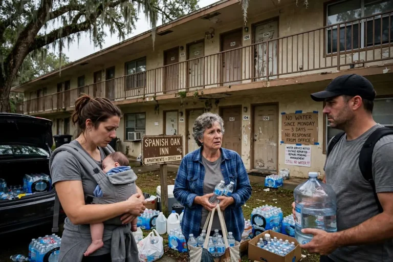 Illustration for the news story: Theodore Apartment Residents Say Days Without Water Left Them ‘Suffering’
