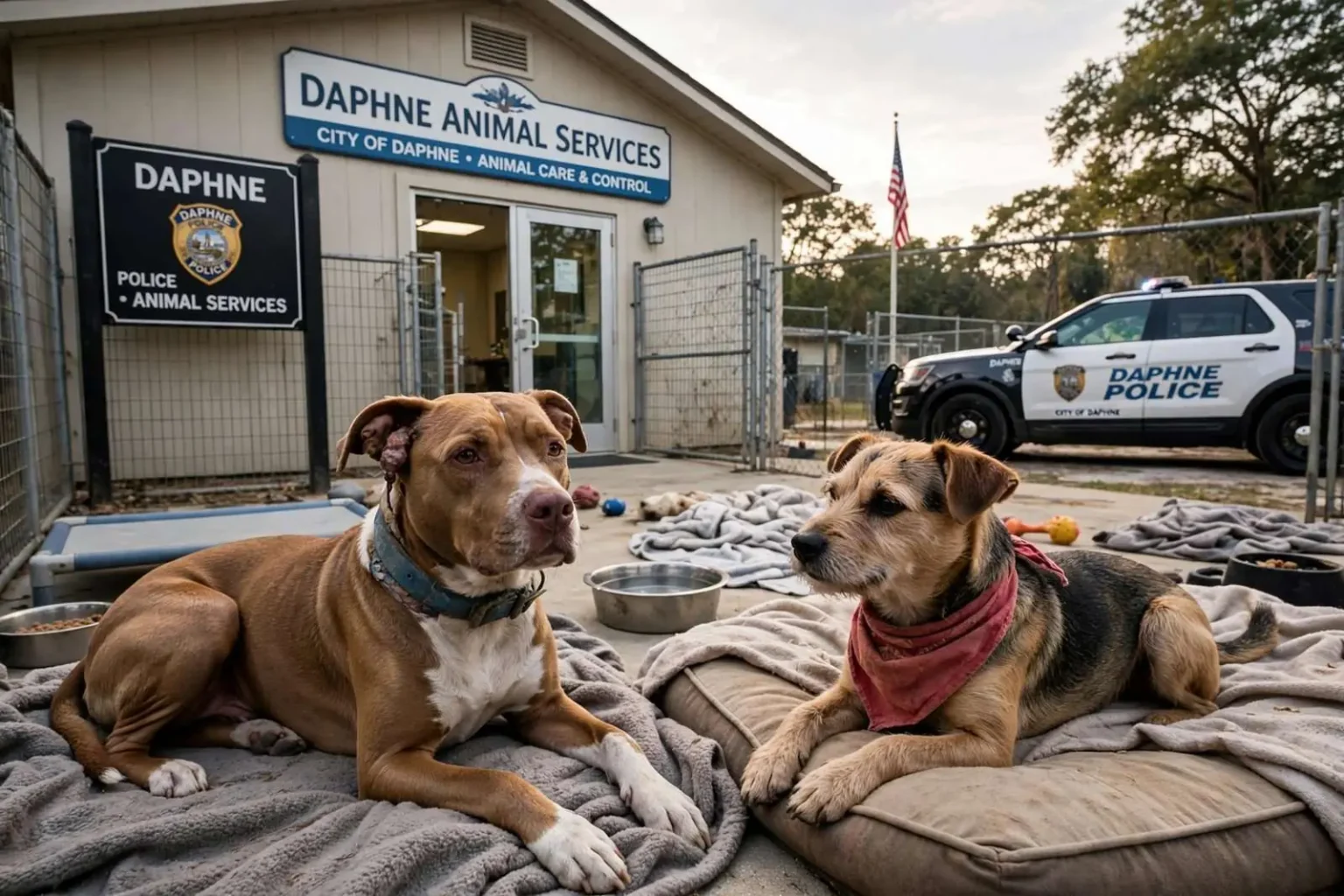 Illustration for the news story: Third Suspect Surrenders in Daphne Animal Cruelty Case, Closing Investigation