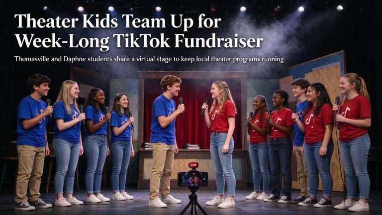 Illustration for the news story: Thomasville and Daphne Theater Kids Team Up for Week-Long TikTok Fundraiser