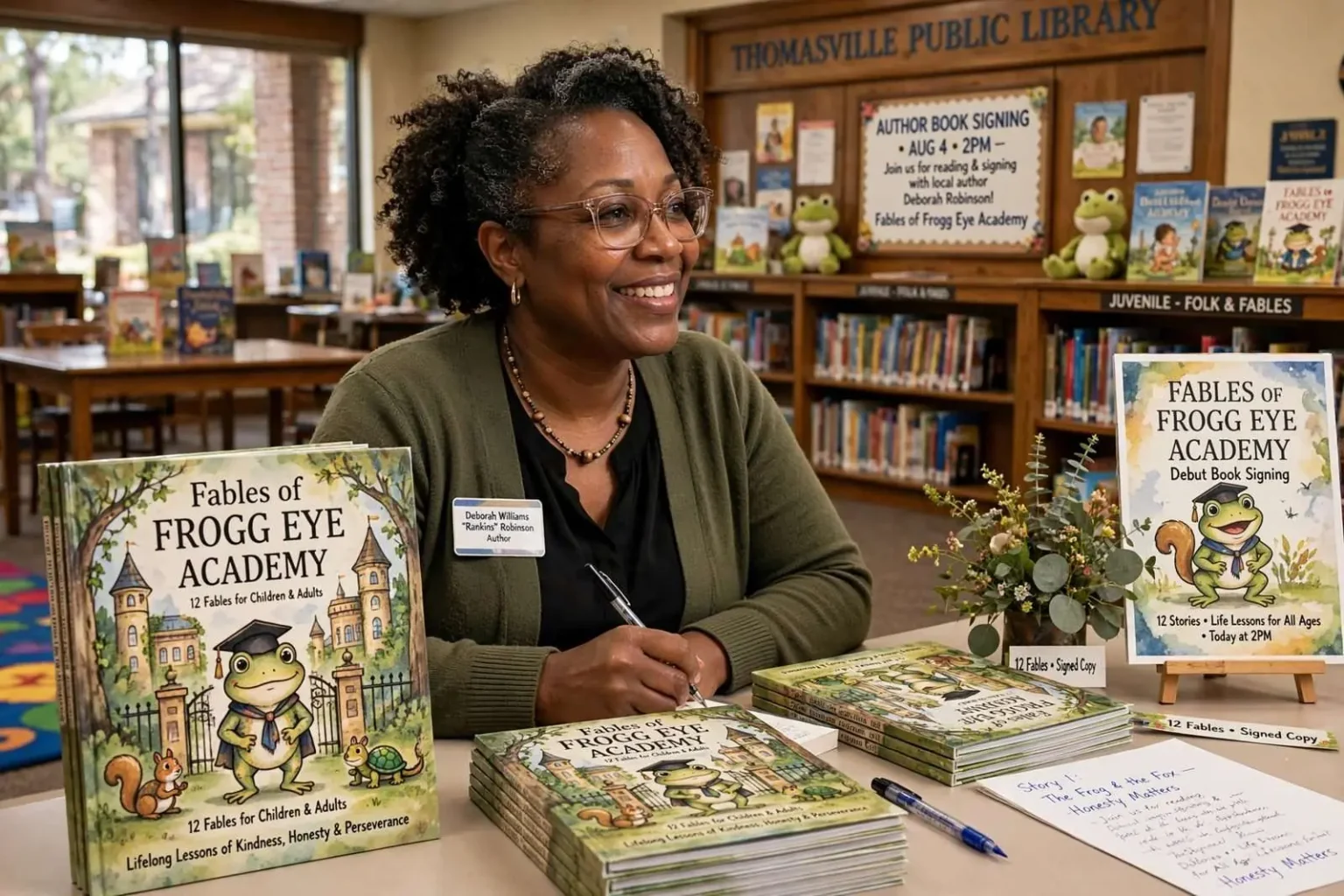 Illustration for the news story: Thomasville Author Deborah Robinson Debuts New Children’s Book at Local Library
