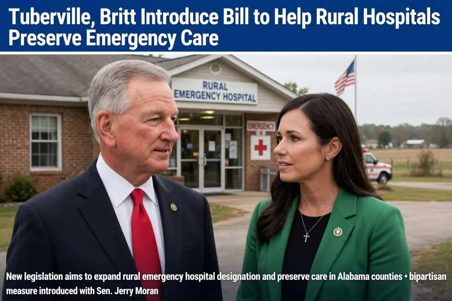 Illustration for the news story: Tuberville, Britt Introduce Bill to Help Rural Hospitals Preserve Emergency Care