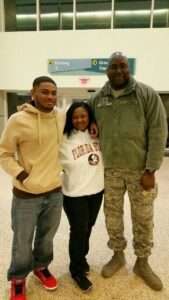 Timothy Turk and wife Tomekia Turk and son Tre Turk