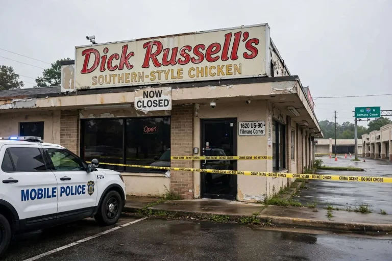 Illustration for the news story: Two Arrested After Break-In at Former Dick Russell’s Restaurant in Tillmans Corner
