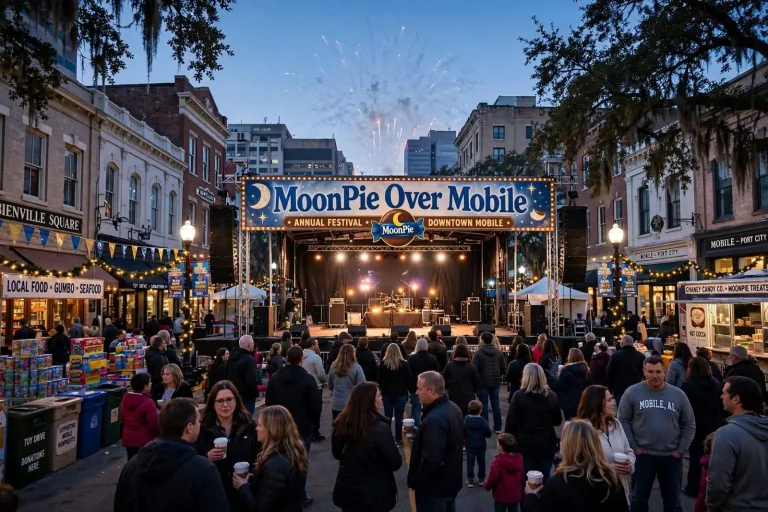 Illustration for the news story: Updated: MoonPie Over Mobile teases main musical performance date release — Expanded Local Coverage