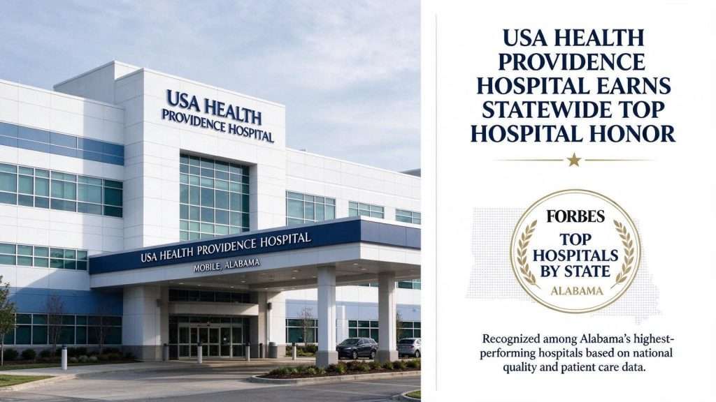 Illustration for the news story: USA Health Providence Hospital Earns Statewide Top Hospital Honor