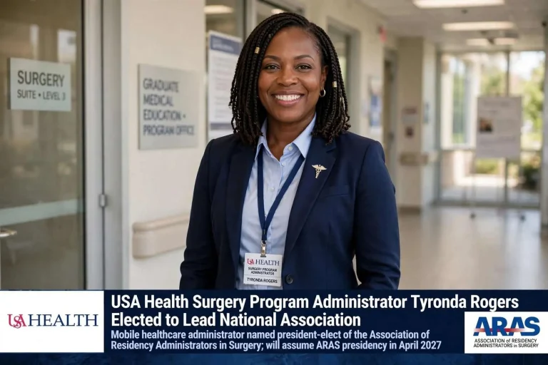 Illustration for the news story: USA Health Surgery Program Administrator Tyronda Rogers Elected to Lead National Association