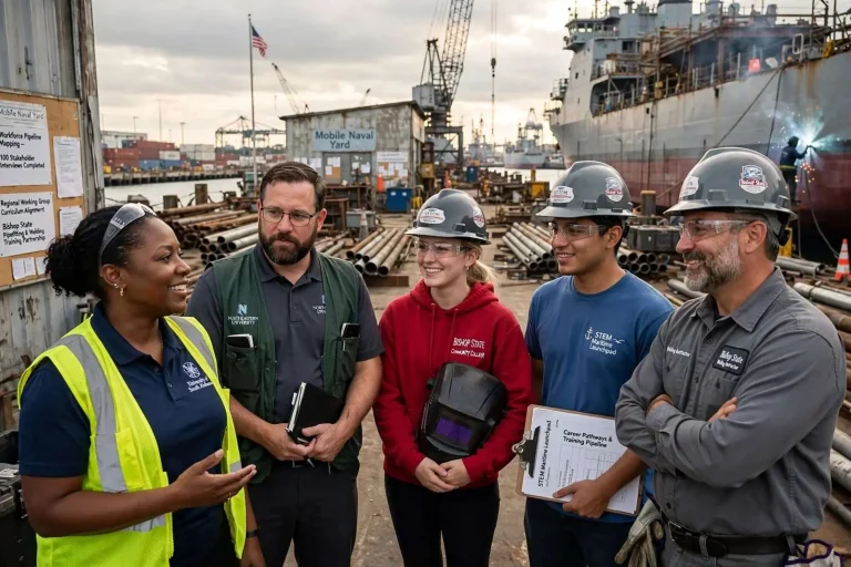 Illustration for the news story: USA Wraps Up Navy-Funded Grant Aimed at Building Gulf Coast Maritime Workforce