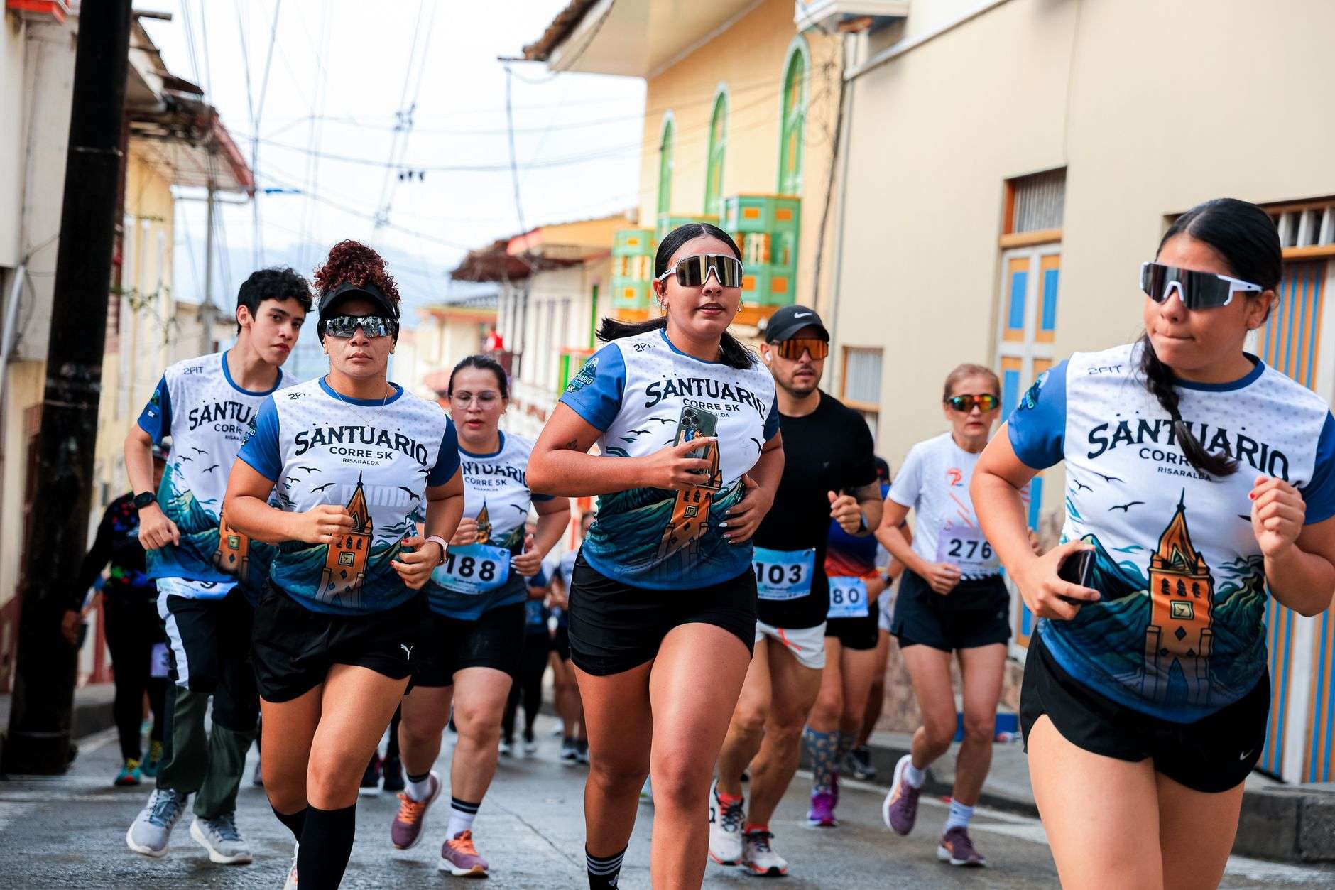 Runners taking part in a charity 5K event