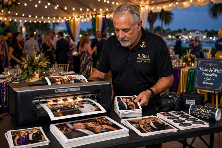 Illustration for the news story: 5-Star Event Photography Brings On-Site Photo Printing to Gulf Coast Celebrations