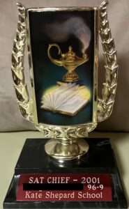 Student's SAT Test Achievement Award