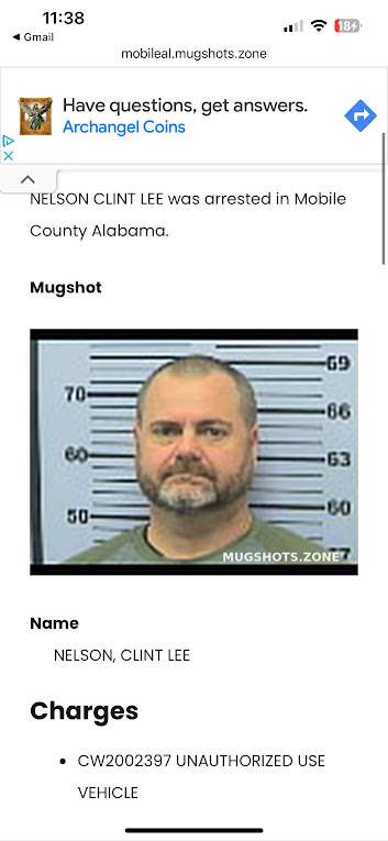 Clint Nelson Arrested in Mobile, AL