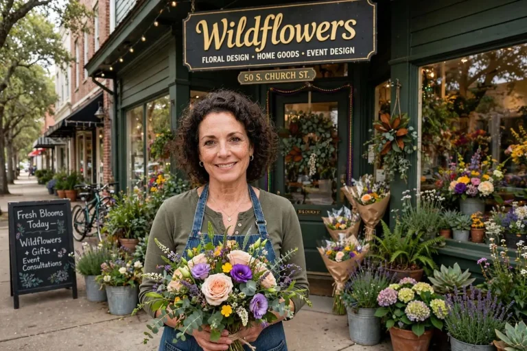Illustration for the news story: A Check on the Counter: How Stephanie Easterling Grew Wildflowers in Fairhope
