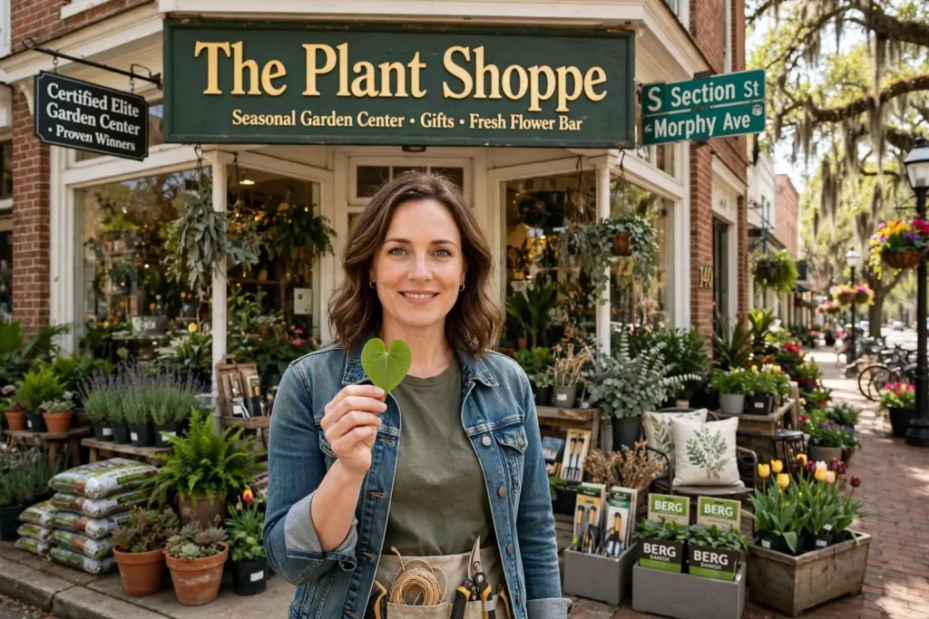 Illustration for the news story: A Heart-Shaped Leaf and a New Career: Ashleigh McKenzie’s Plant Shoppe in Fairhope