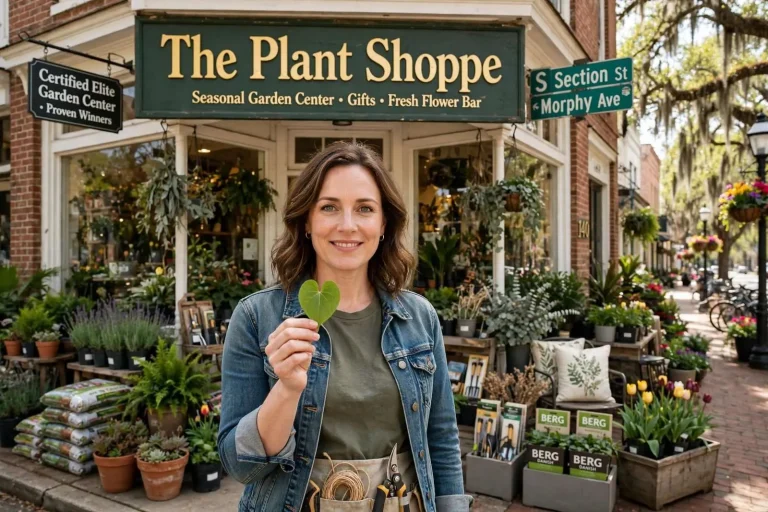 Illustration for the news story: A Heart-Shaped Leaf and a New Career: Ashleigh McKenzie’s Plant Shoppe in Fairhope