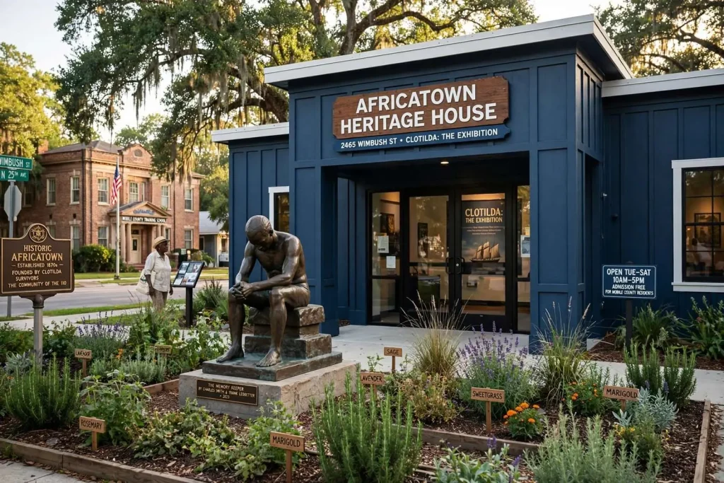 Illustration for the news story: Africatown Heritage House and ‘Clotilda: The Exhibition’: A Mobile Museum Everyone Should See