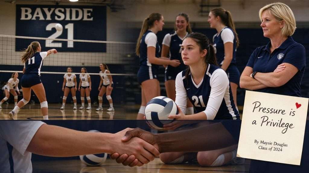 Illustration for the news story: After 21 Straight Titles, Bayside Academy Volleyball Learns Pressure Is a Privilege