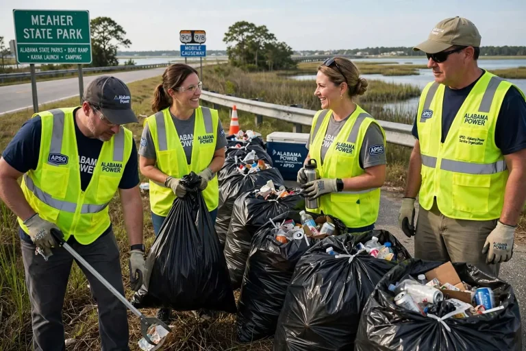 Illustration for the news story: Eight Bags From One Mile: Alabama Power Volunteers Join the 39th Alabama Coastal Cleanup