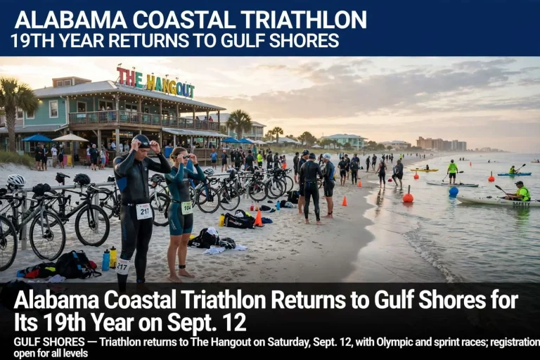 Illustration for the news story: Alabama Coastal Triathlon Returns to Gulf Shores for Its 19th Year on Sept. 12
