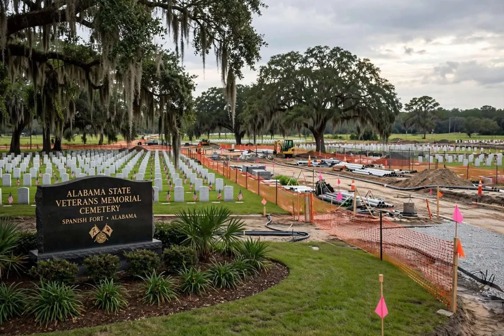 Illustration for the news story: More Than 2,000 New Gravesites: Spanish Fort Veterans Cemetery Lands a $283,000 Federal Grant