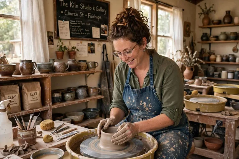 Illustration for the news story: ‘Allow Yourself to Be a Beginner’: Inside Fairhope’s Kiln Pottery Studio