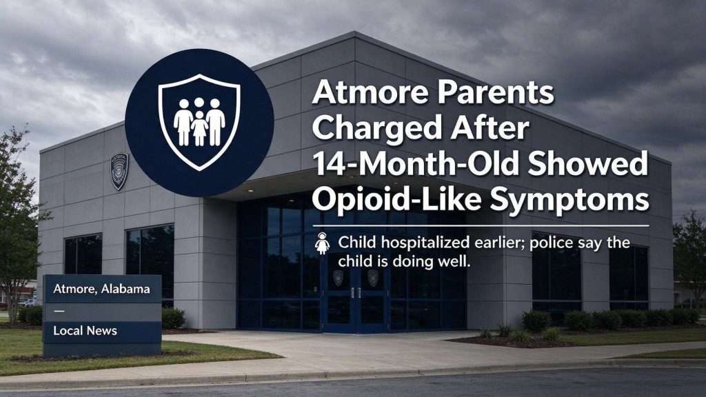 Illustration for the news story: Atmore Parents Charged After 14-Month-Old Showed Opioid-Like Symptoms