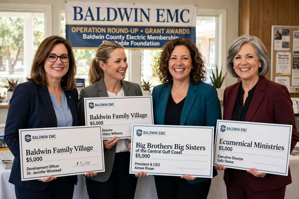 Illustration for the news story: Baldwin EMC’s Operation Round-Up Awards Grants to Four Local Agencies