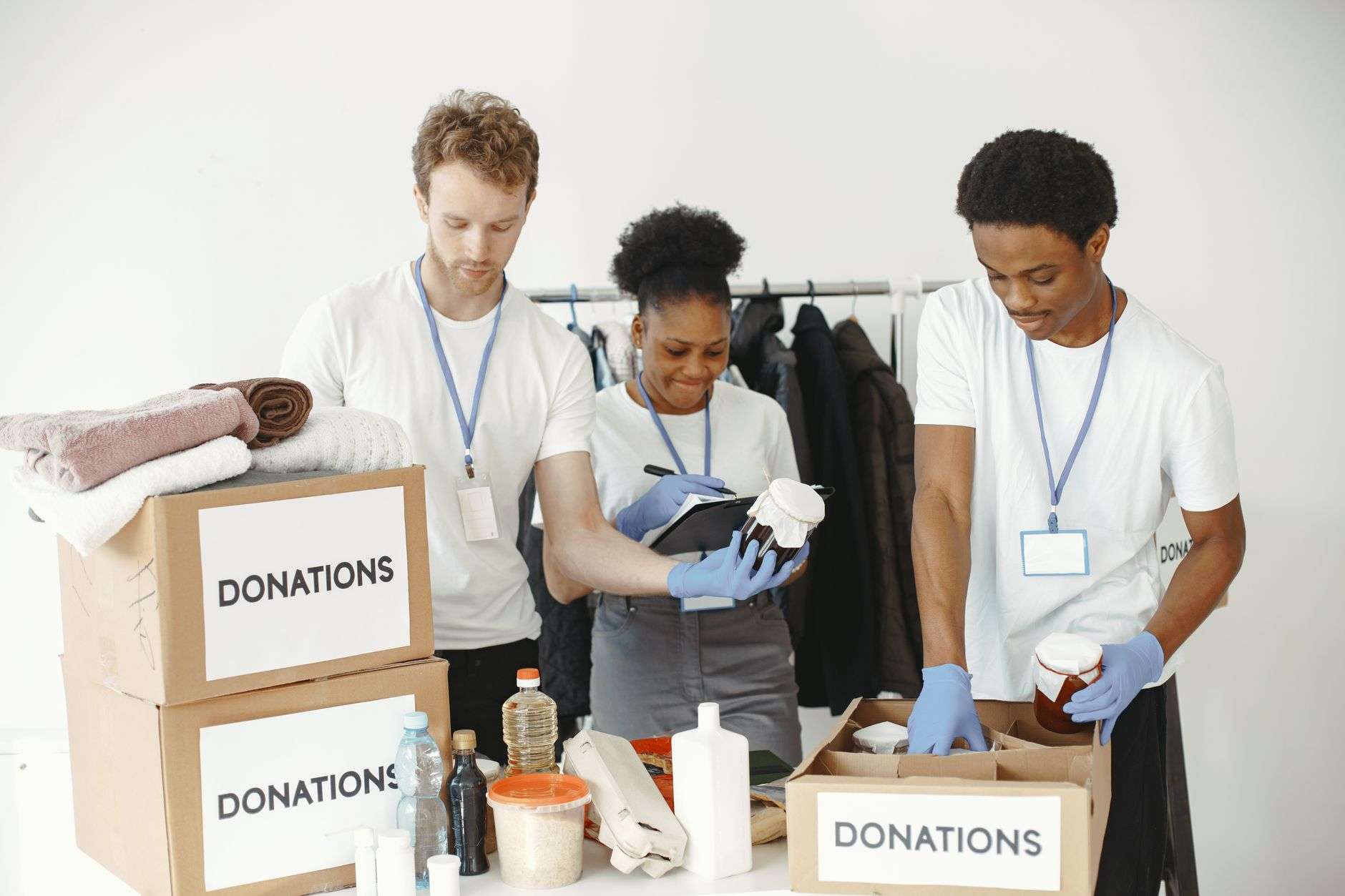 Community volunteers gathered at a charitable event