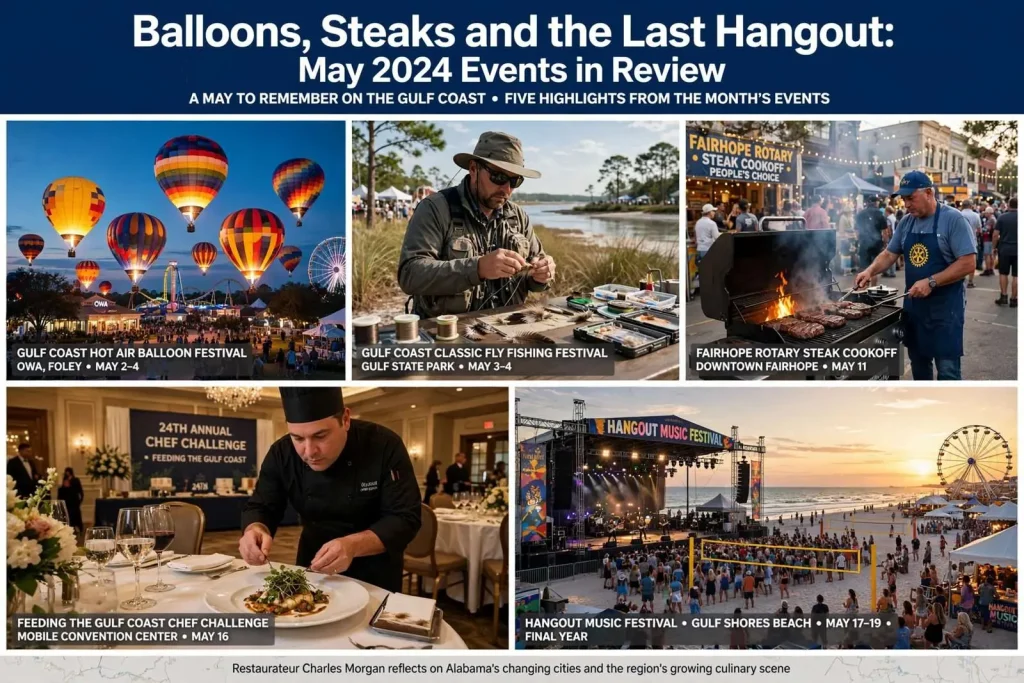 Illustration for the news story: Balloons, Steaks and the Last Hangout: May 2024 Events in Review