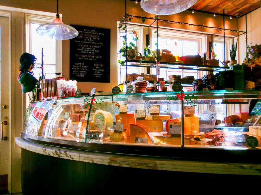 A classic small-town corner market and deli counter along Scenic 98