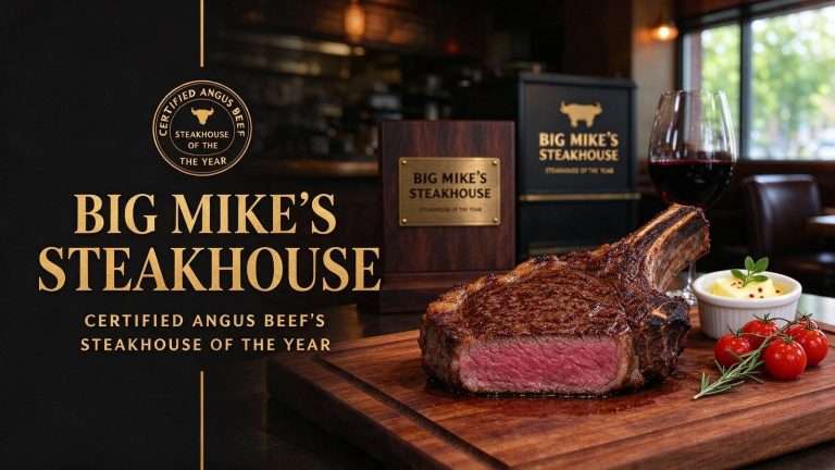 Illustration for the news story: Five Alabama Towns, One Award: Big Mike’s Steakhouse Is Certified Angus Beef’s Steakhouse of the Year