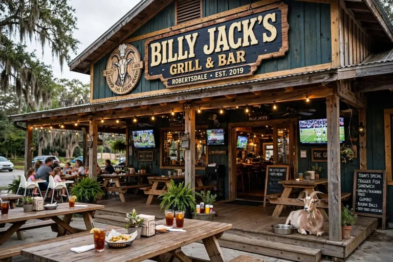 Illustration for the news story: Billy Jack’s Grill & Bar: Robertsdale Restaurant Named for a Goat, a Legend and a Way of Life