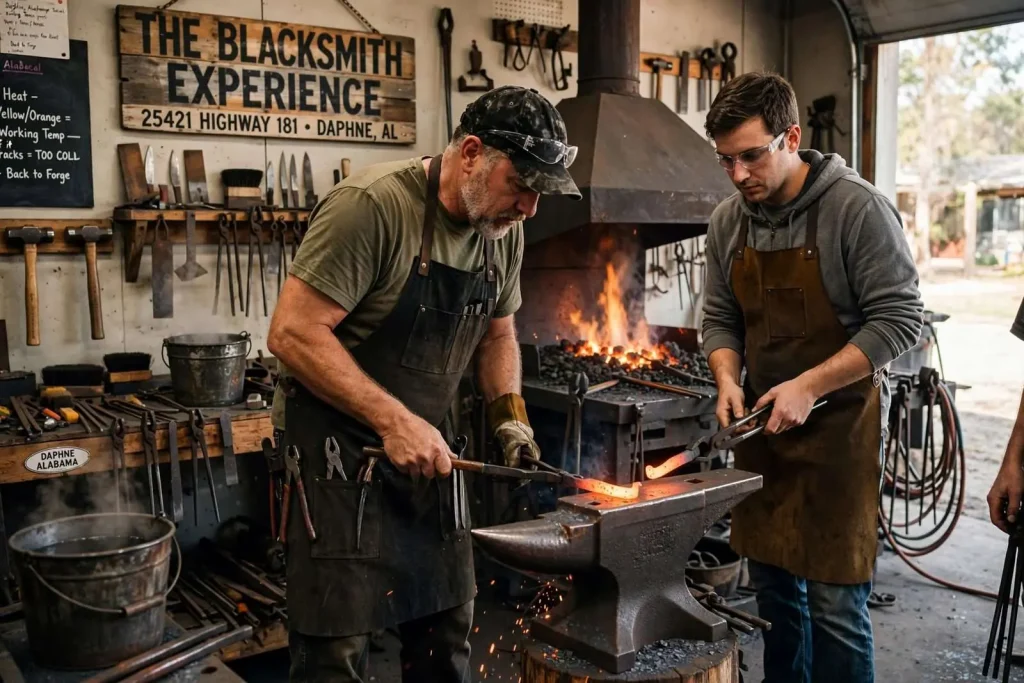 Illustration for the news story: At The Blacksmith Experience in Daphne, the Anvil Is the Classroom