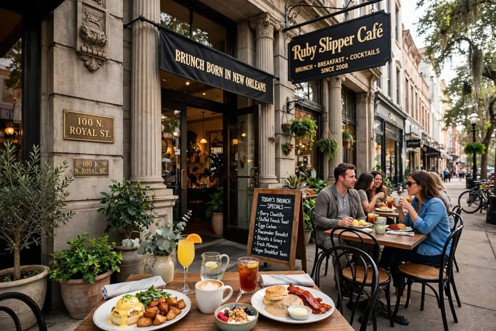 Illustration for the news story: Brunch Born in New Orleans: A Morning at Ruby Slipper Café in Mobile